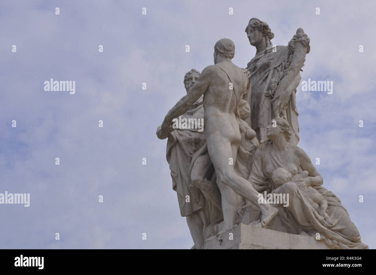 sculpture at the monument of victoria emanuela ii,in rome Stock Photo ...
