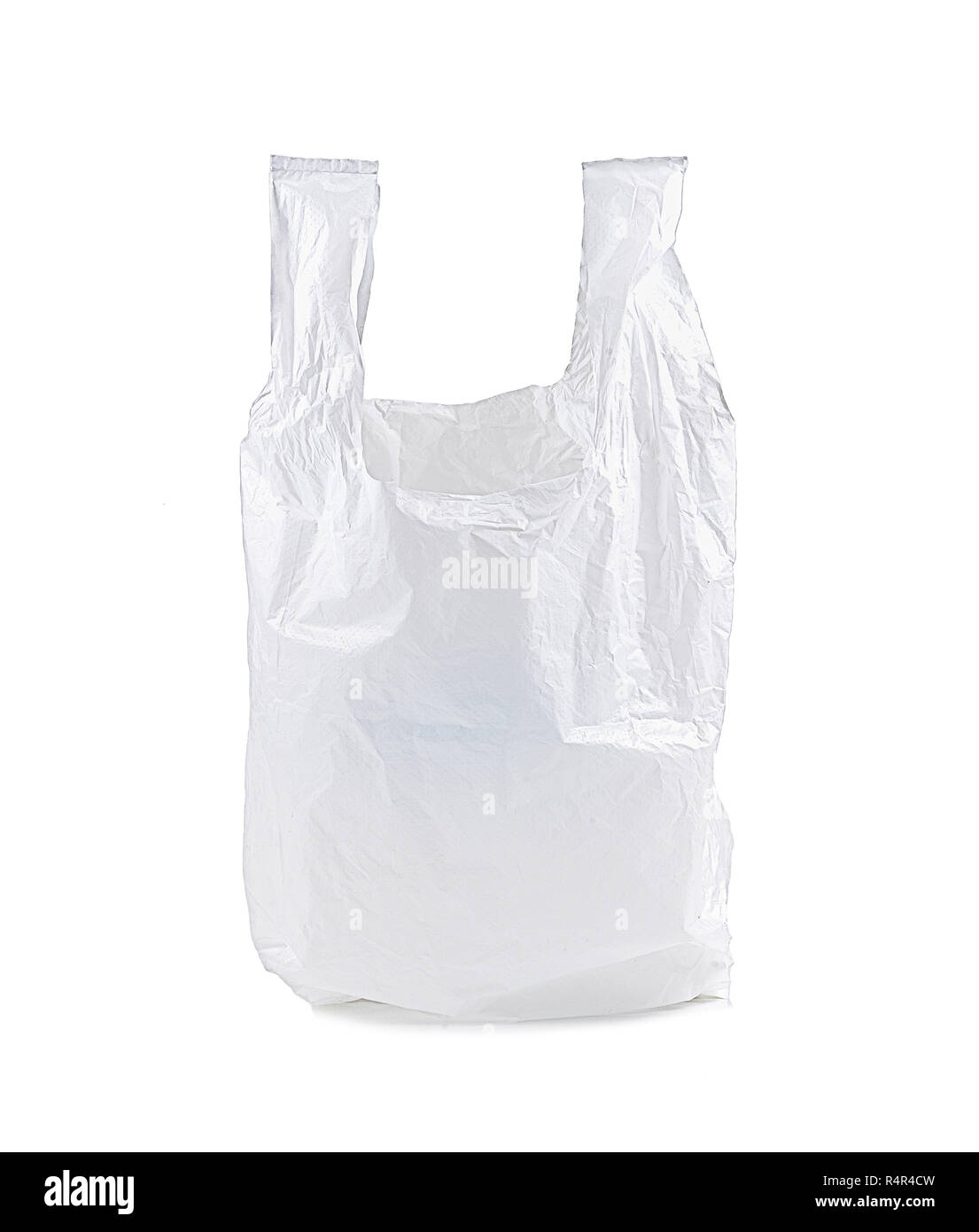 White plastic bag isolated on white background Stock Photo Alamy