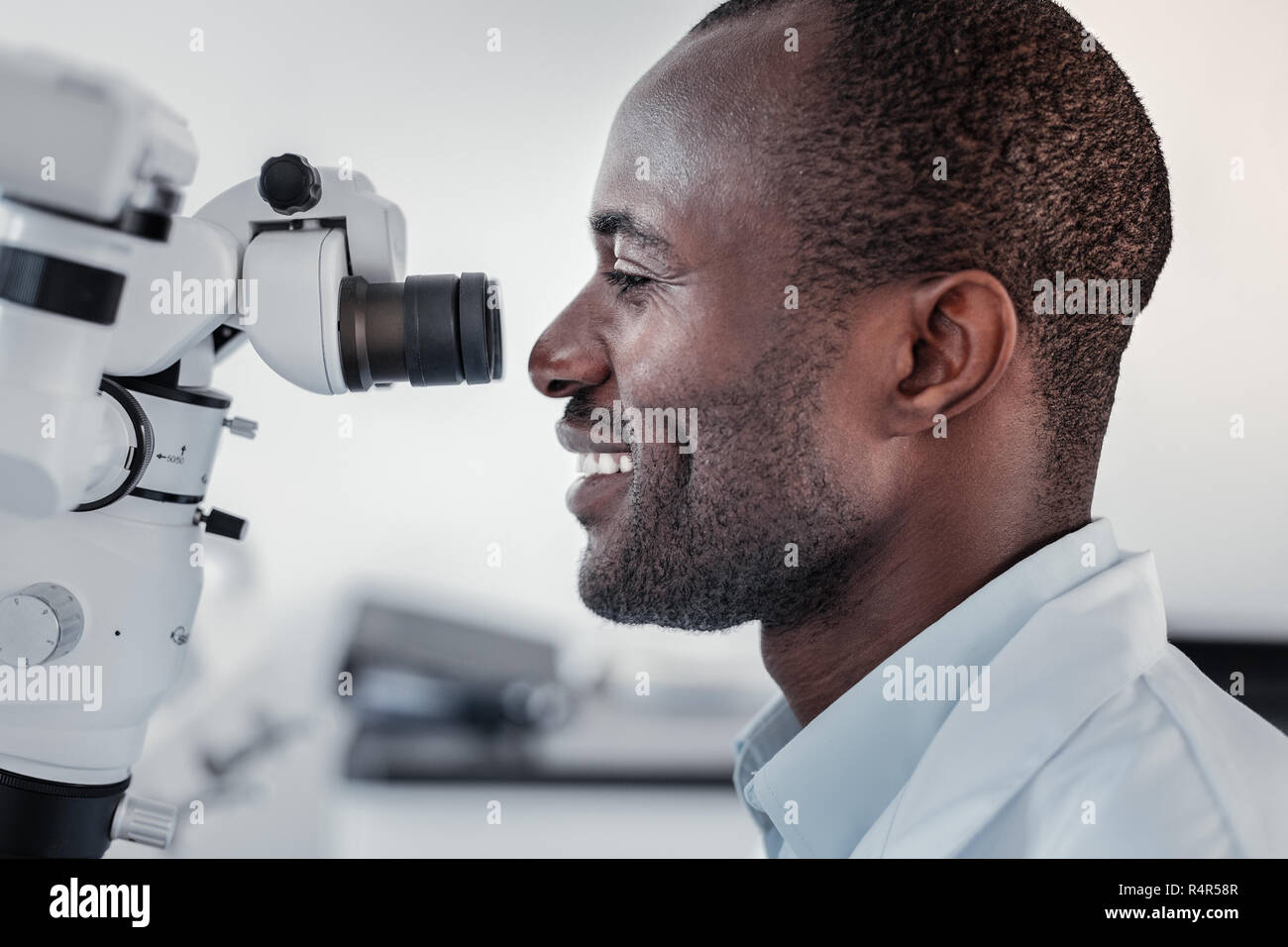 Close up pleased doctor hi-res stock photography and images - Alamy