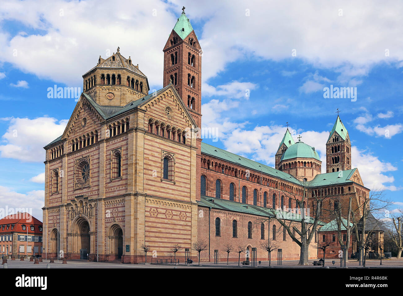 the kaiserdom to speyer in view from southwest Stock Photo
