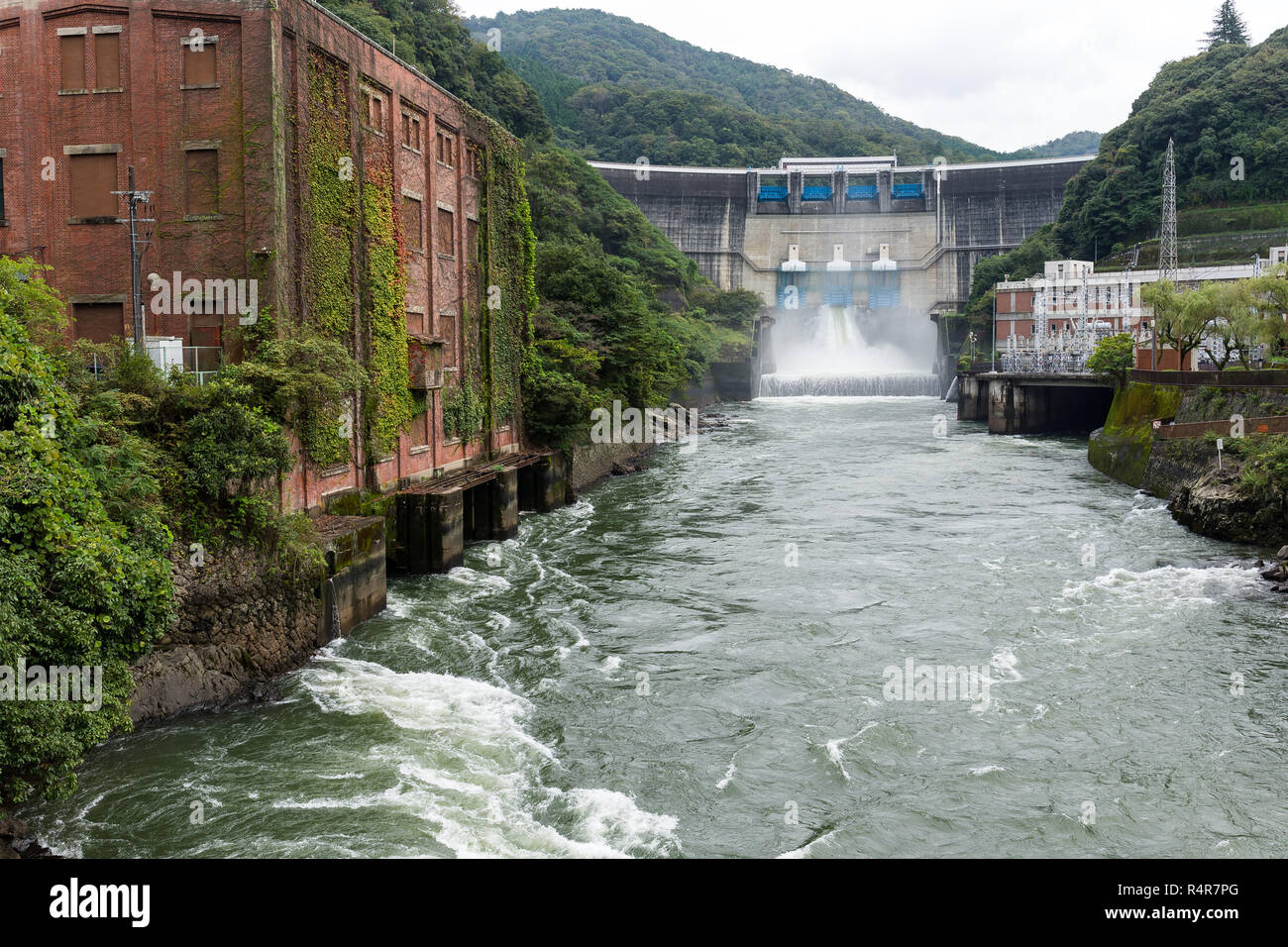 Dam water release Stock Photo Alamy
