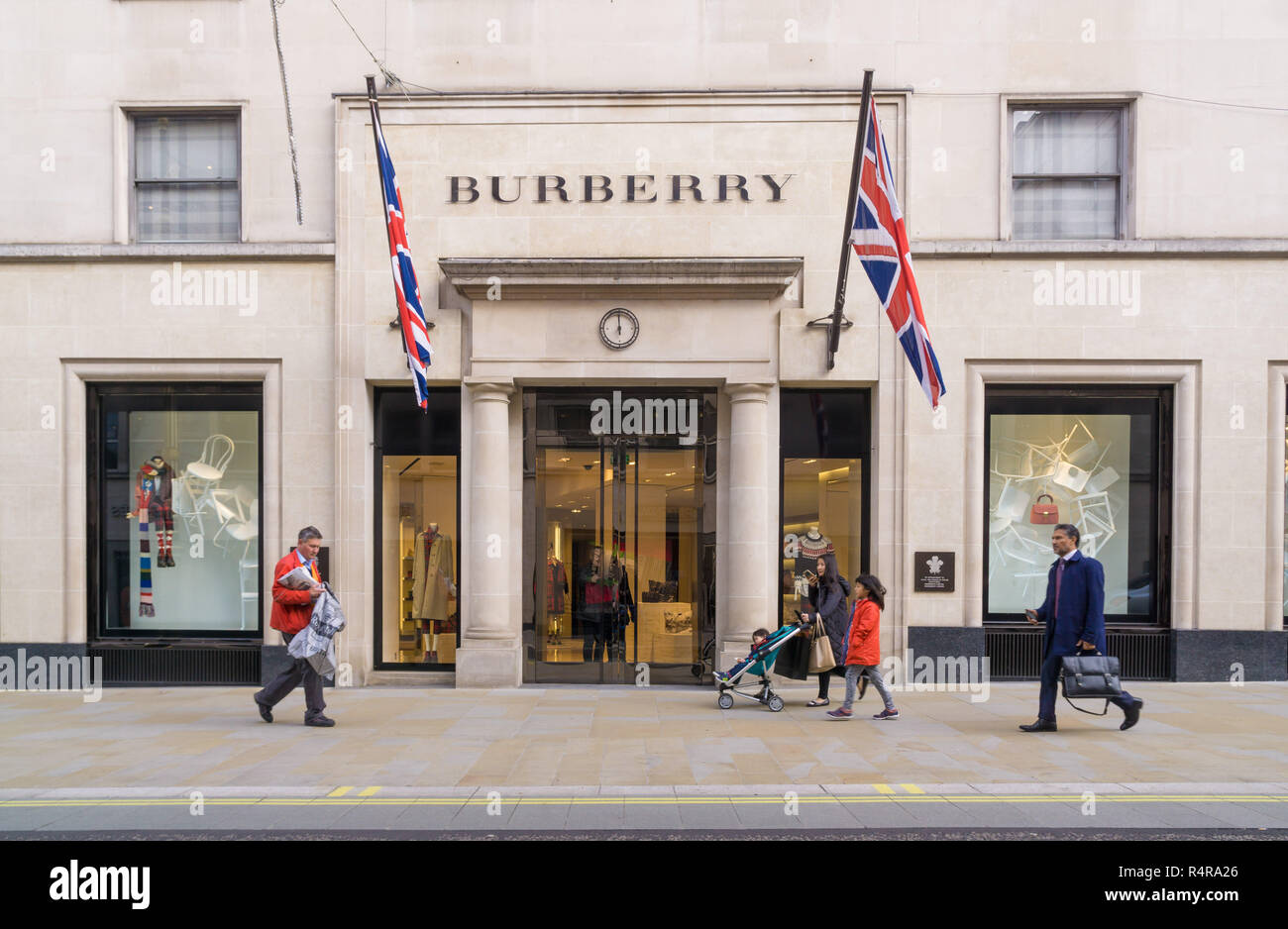 The Burberry Flagship store in New Bond St, London Stock Photo