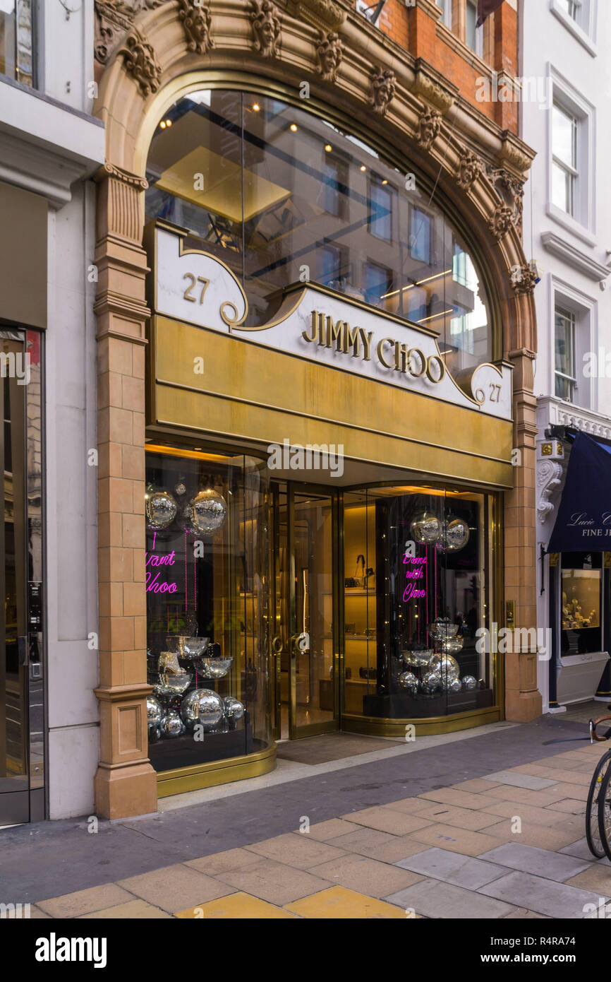 The Jimmy Choo store in Mayfair Stock Photo