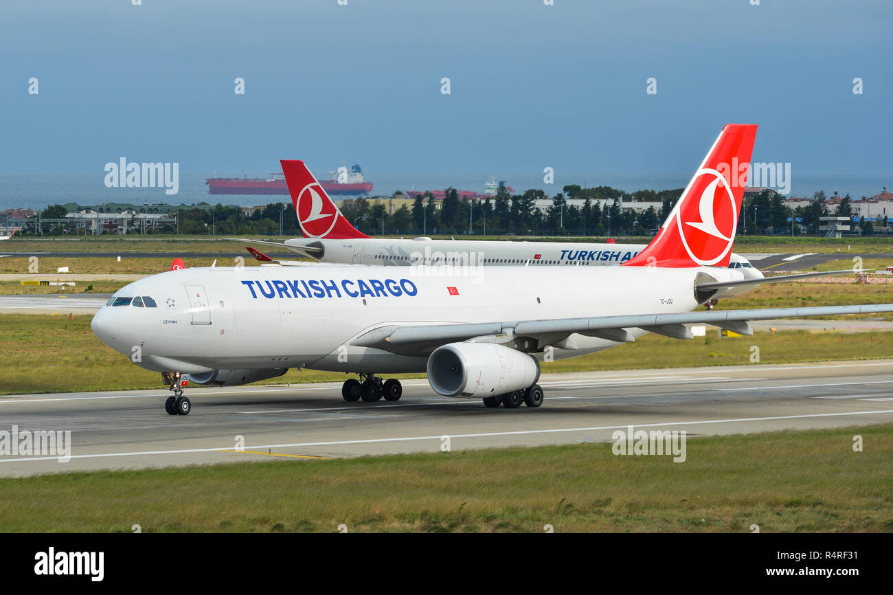 Istanbul, Turkey Sep 30, 2018. An Airbus A330200F airplane of