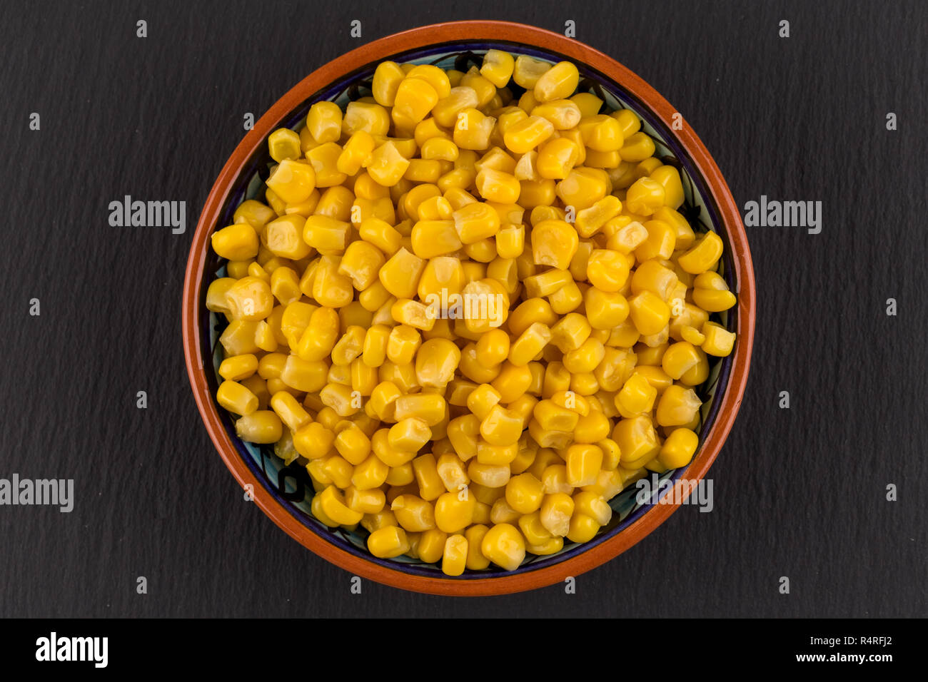 sweet canned corn in bowl Stock Photo Alamy