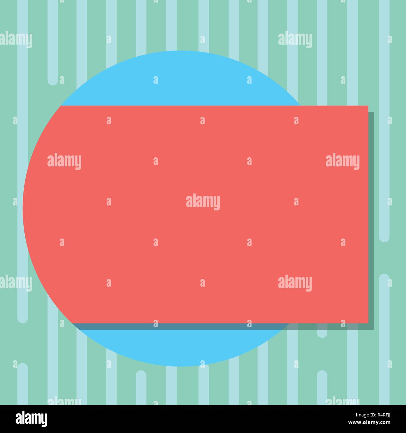 Design business concept Empty copy space modern abstract background. Blank Rectangular Color Shape with Shadow Coming Out from a Circle Vector Stock Vector