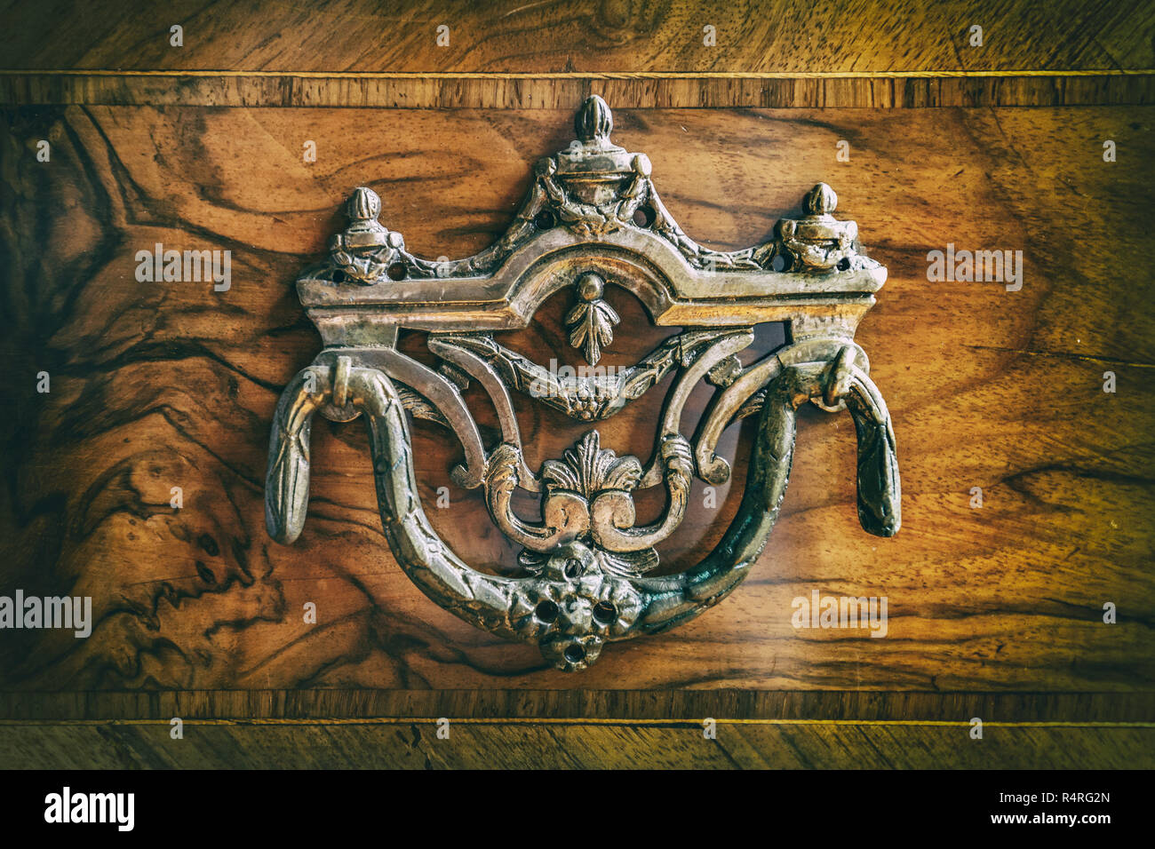 Antique wardrobe handle Stock Photo Alamy