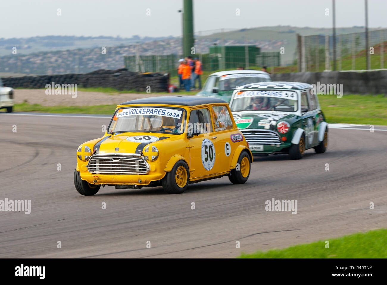 Classic car race meeting held at Zwartkops raceway in Pretoria, South