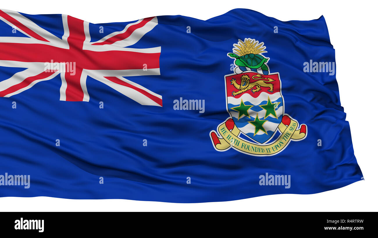 Realistic flag cayman islands hi-res stock photography and images - Alamy