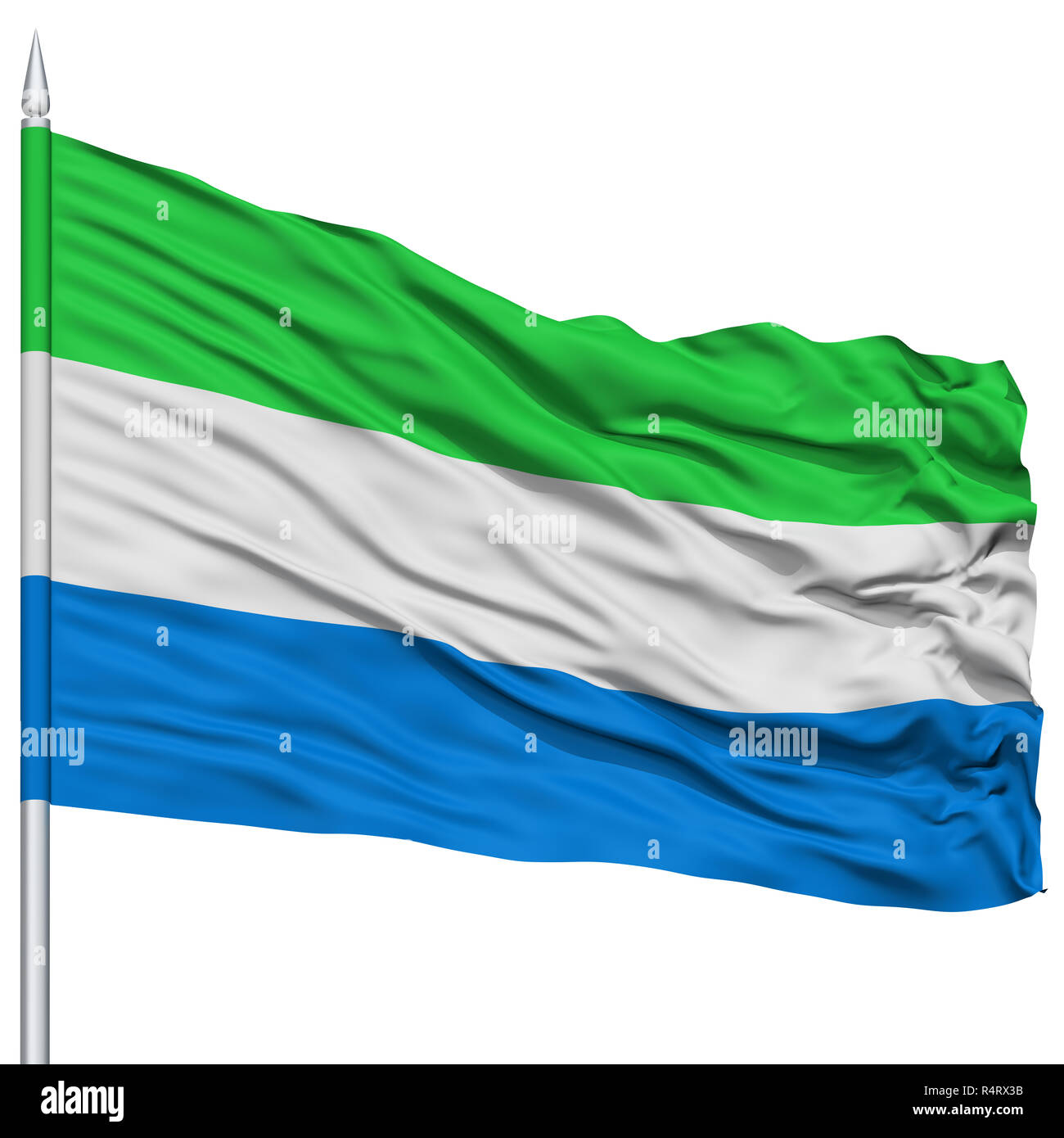Realistic sierra leone flag hi-res stock photography and images - Alamy