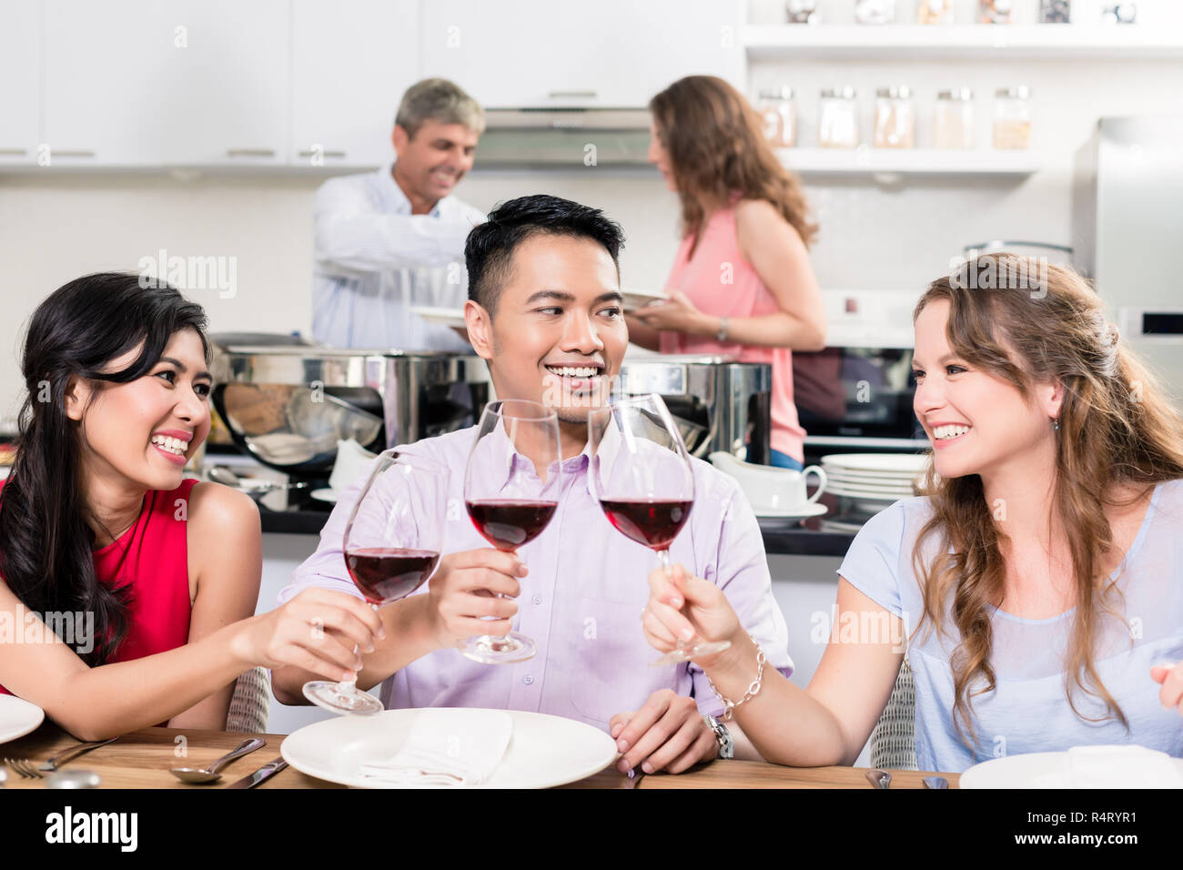 Group of friends enjoying the party Stock Photo - Alamy