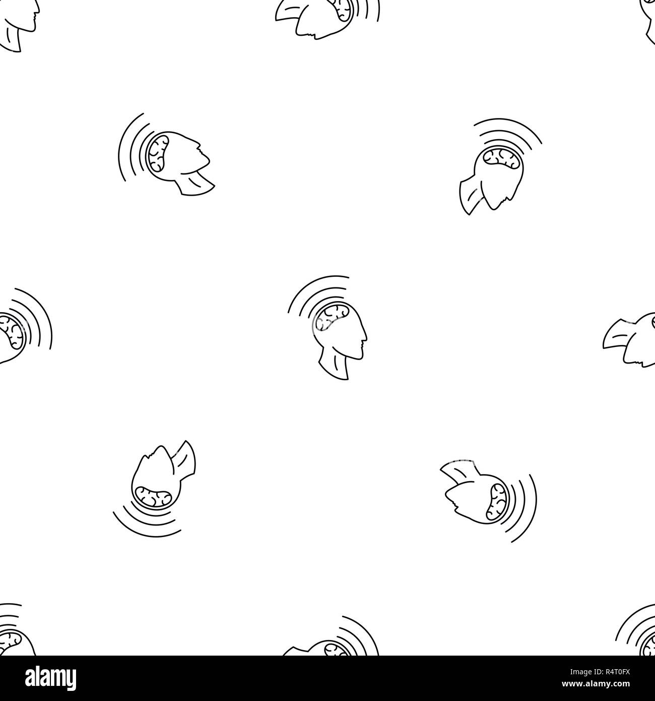 Brain storming pattern seamless vector repeat geometric for any web design Stock Vector