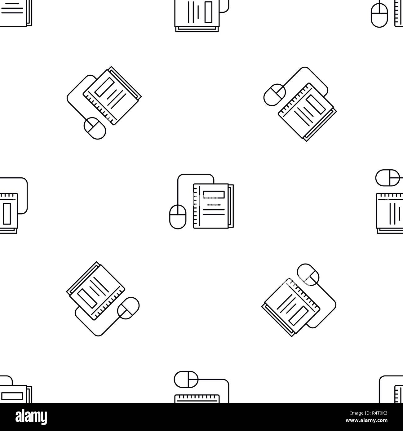 Click on book pattern seamless vector repeat geometric for any web design Stock Vector