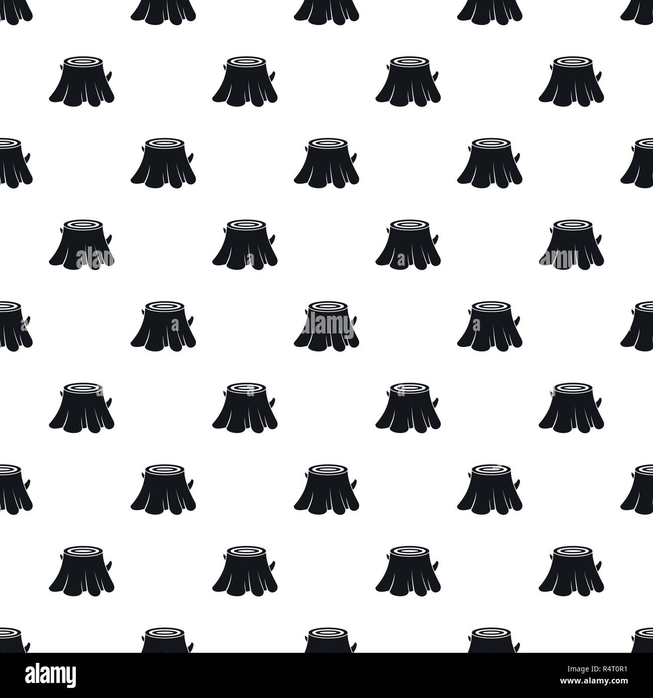 Tree stump pattern seamless vector repeat geometric for any web design Stock Vector