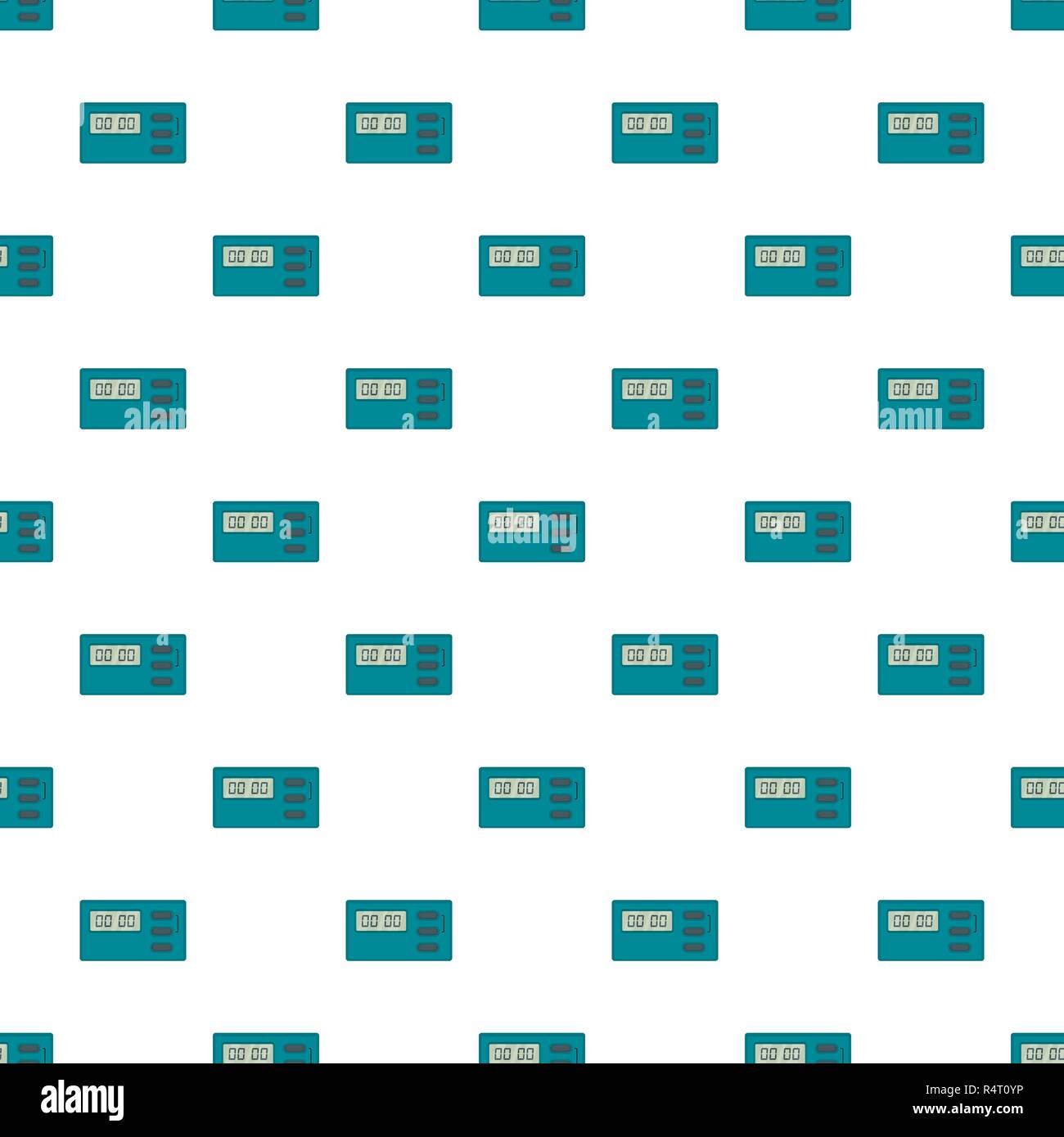 Cooking timer pattern seamless vector repeat for any web design Stock Vector