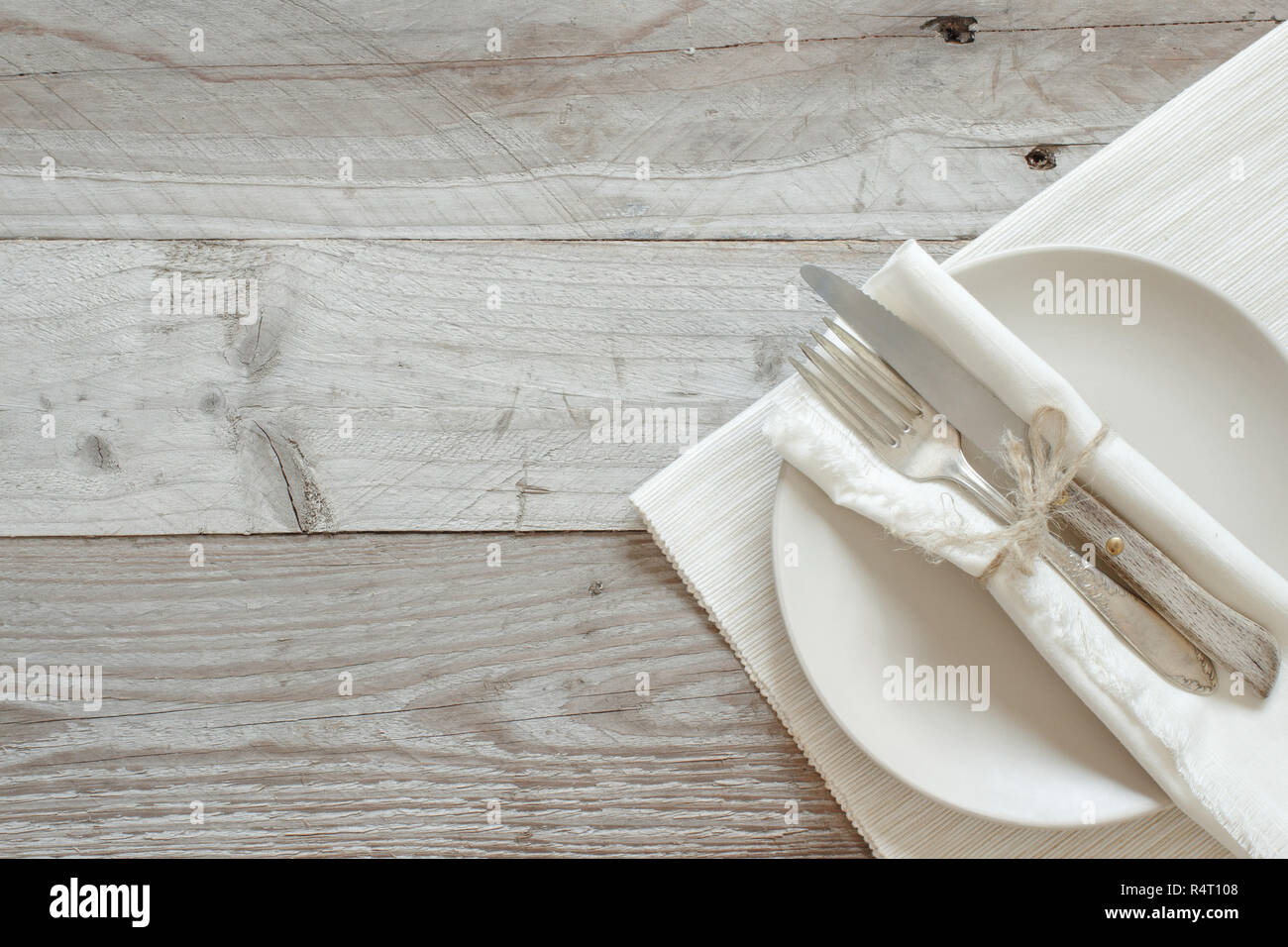 Rustic table setting Stock Photo - Alamy