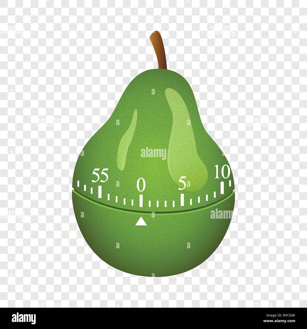 Pear timer mockup. Realistic illustration of pear timer vector mockup