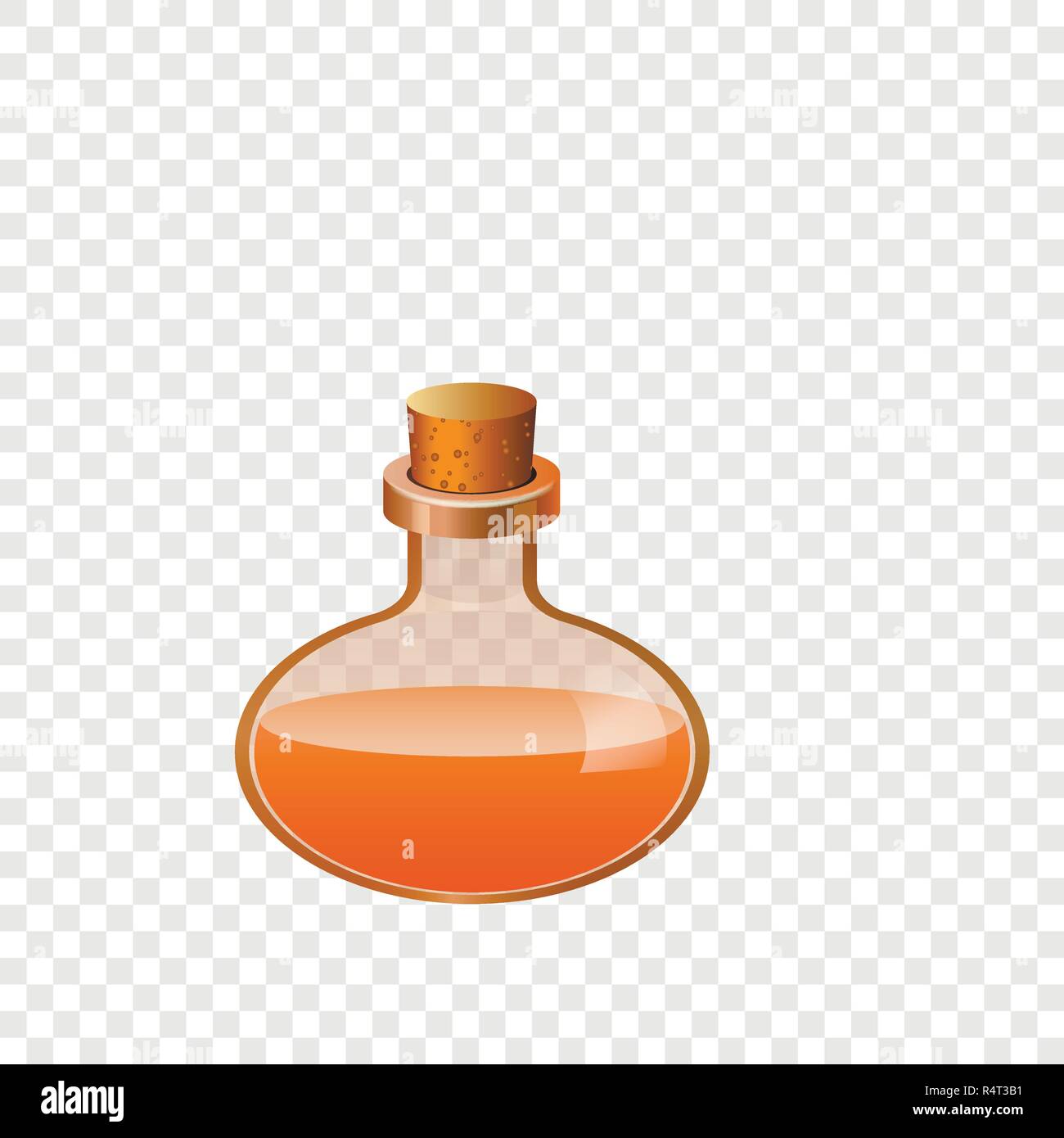Glass bottle chemistry icon. Cartoon of glass bottle chemistry vector icon for on transparent