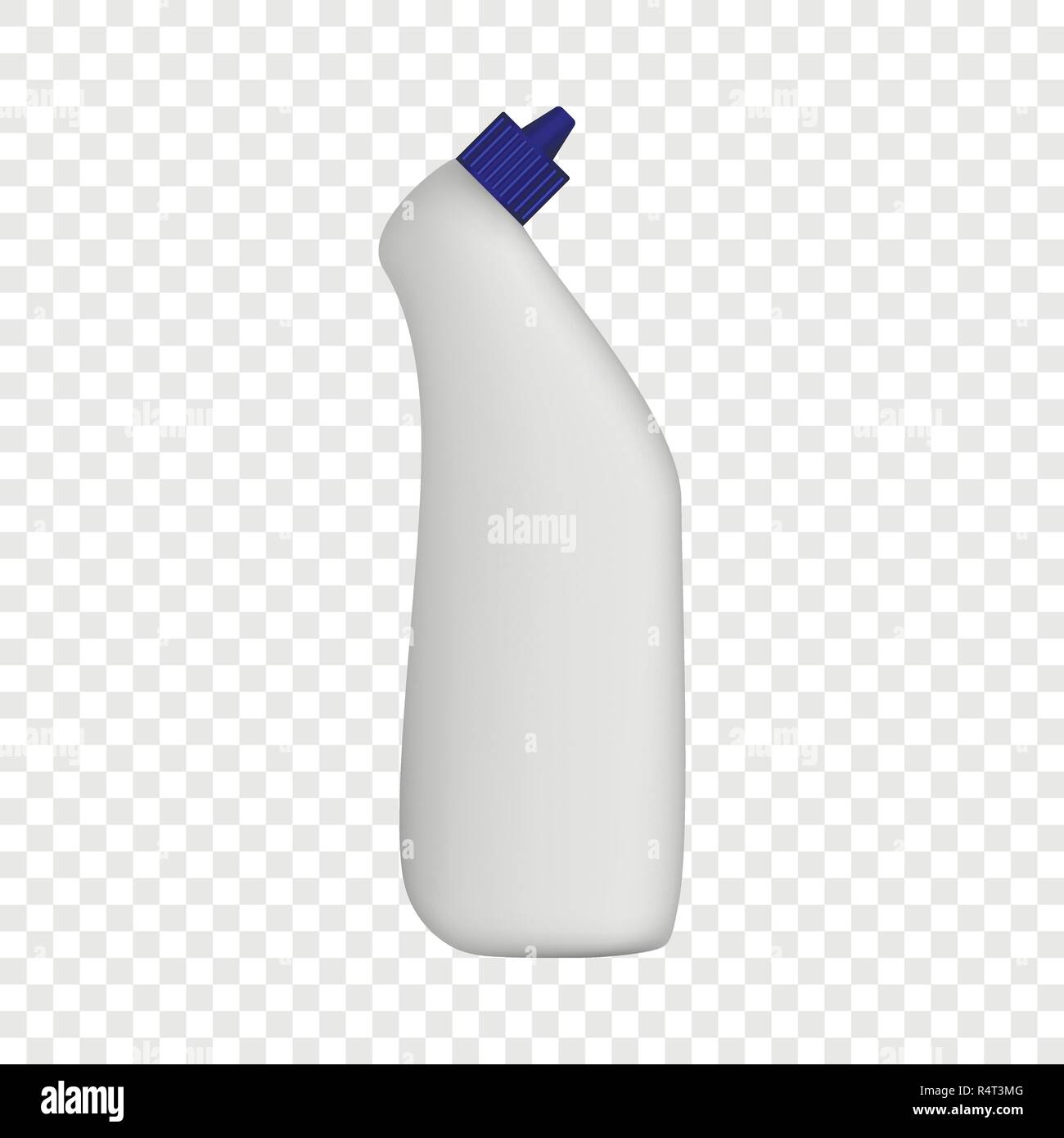 Toilet bottle cleaner mockup. Realistic illustration of toilet bottle