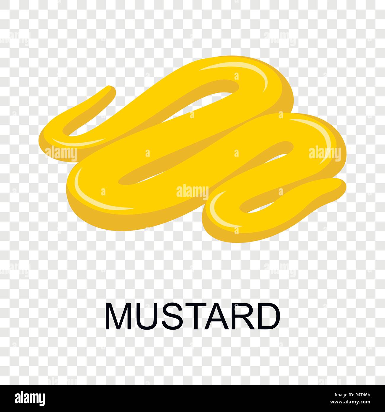 Mustard icon. Isometric of mustard vector icon for on transparent ...
