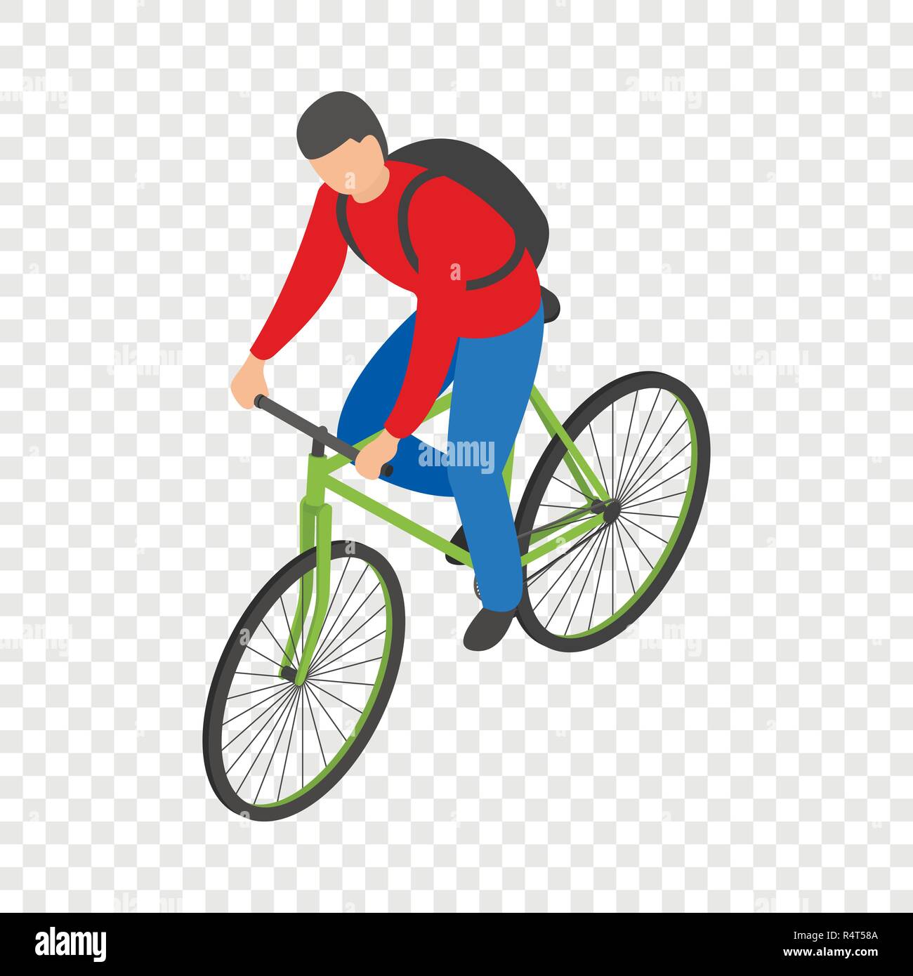 pics Transparent Bike Delivery Logo https www alamy com man bike delivery icon isometric of man bike delivery vector icon for on transparent background image226724410 html