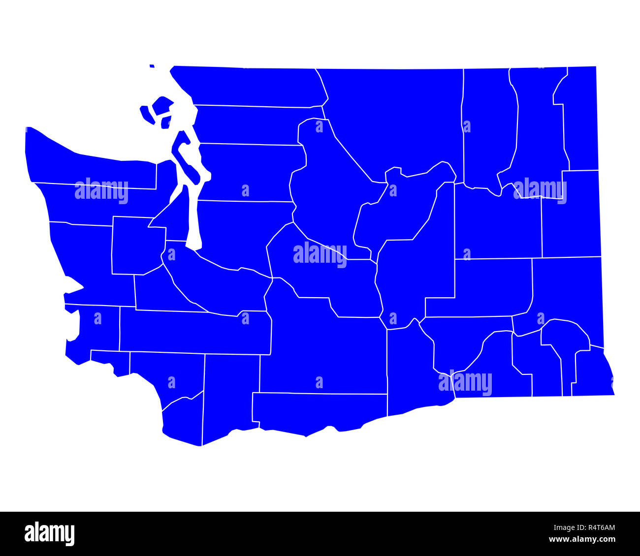 map of washington Stock Photo Alamy