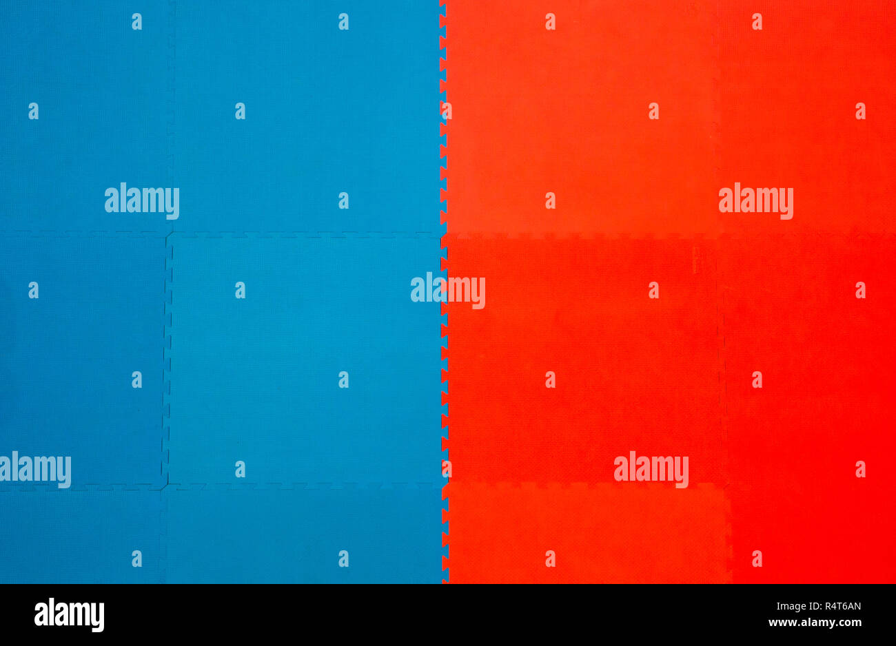 karate tatami mats for competition or training. Top wiew Stock Photo