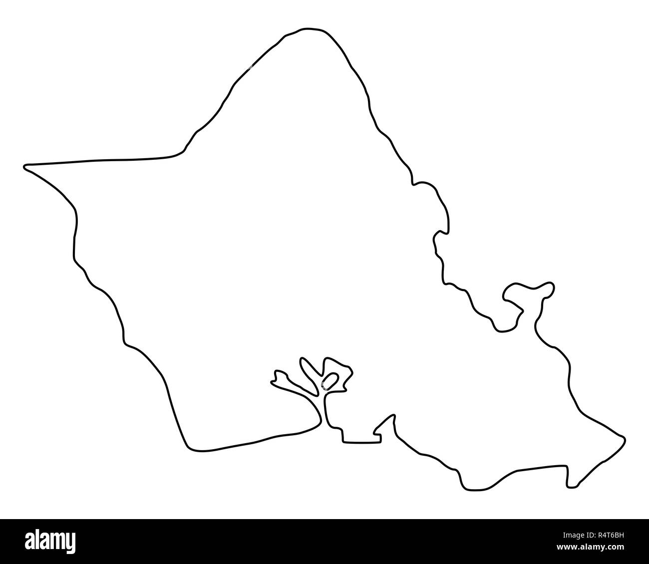 honolulu island map