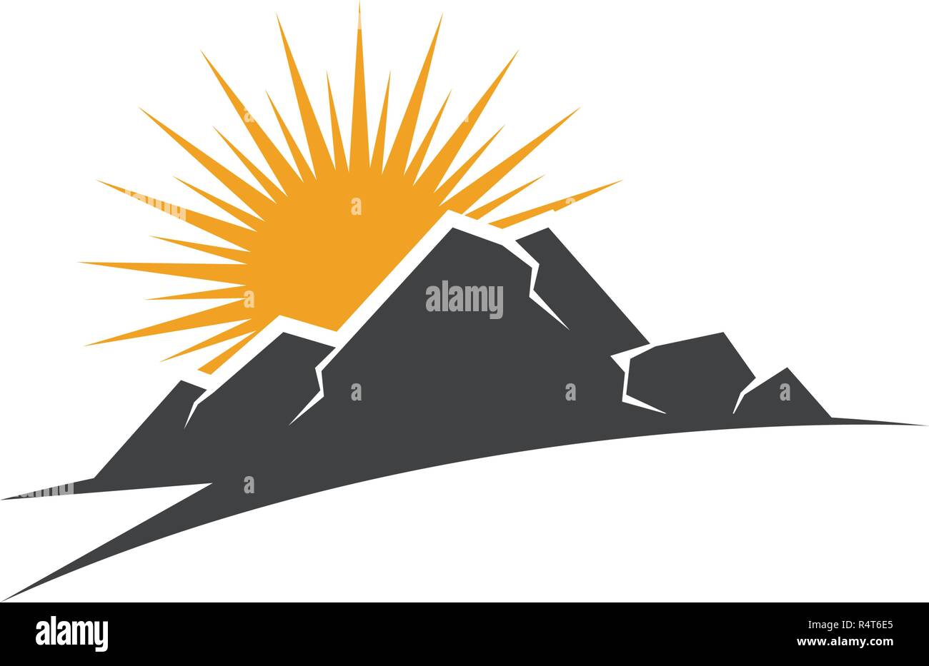 Mountain vector icon illustration design template Stock Vector Image ...