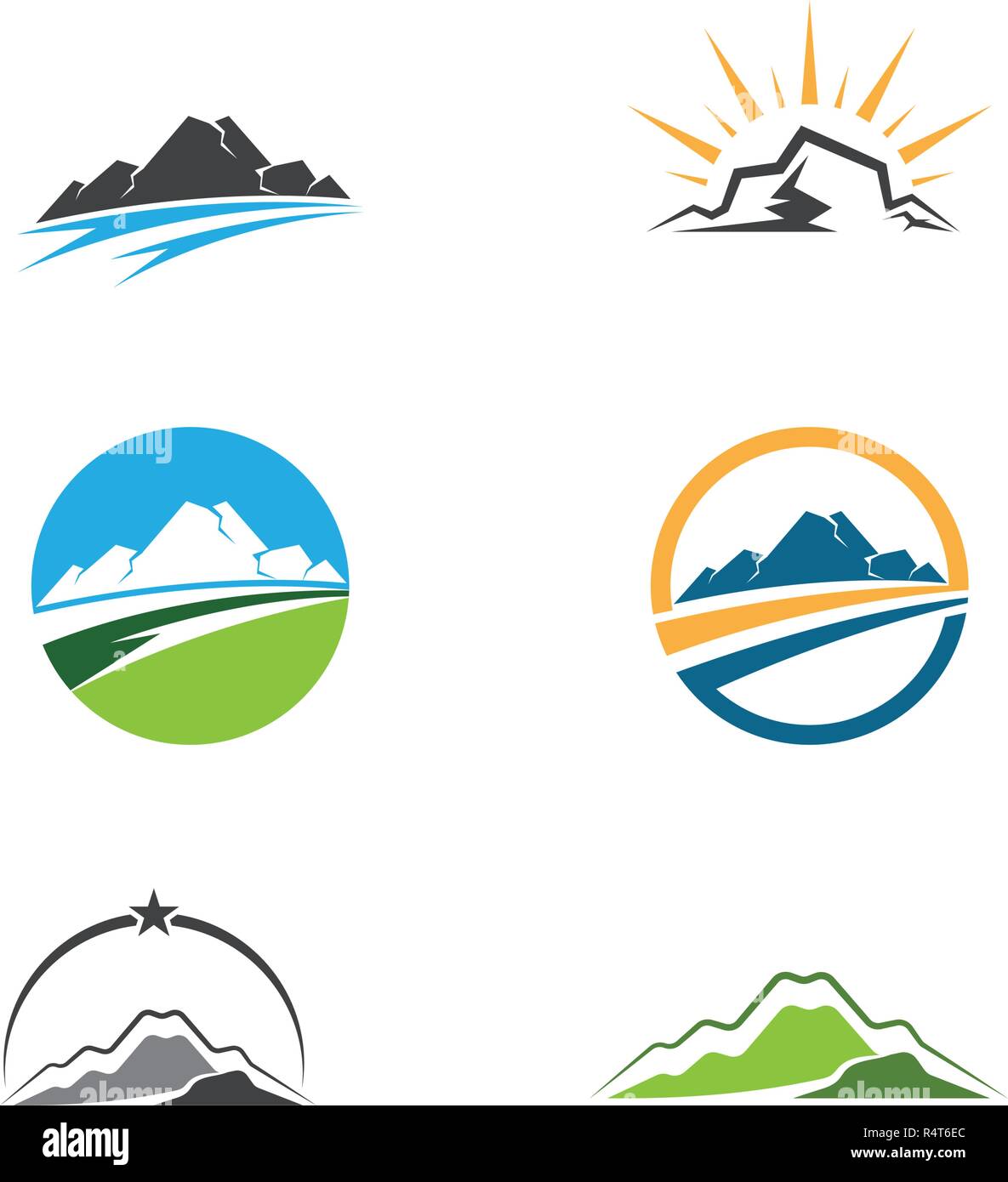Mountain vector icon illustration design template Stock Vector Image ...