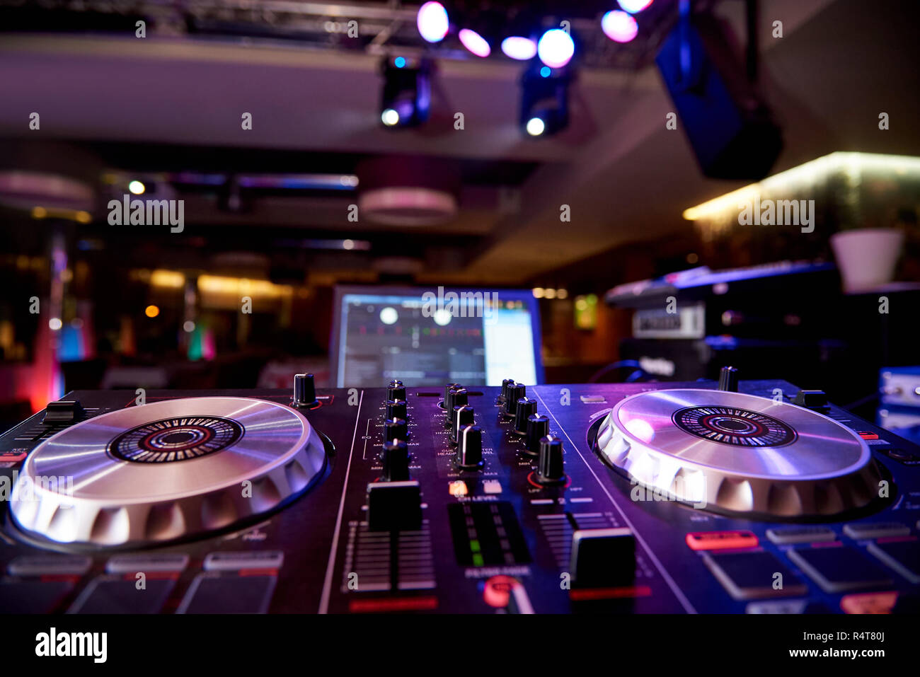 Dj audio mixer controller Stock Photo Alamy