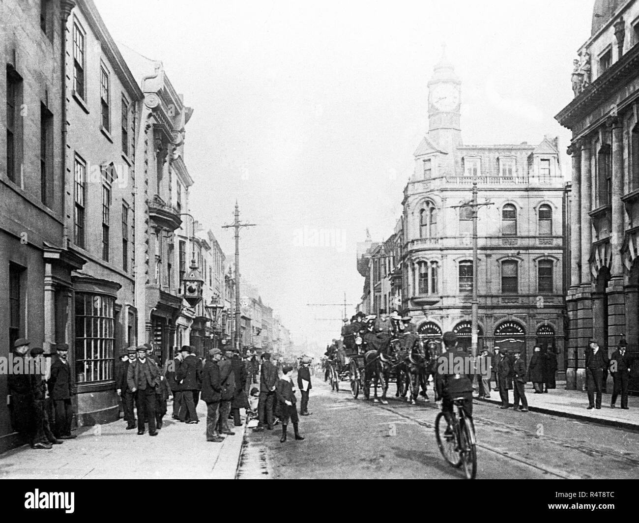 High Street and Baxtergate, Doncaster early 1900s Stock Photo - Alamy