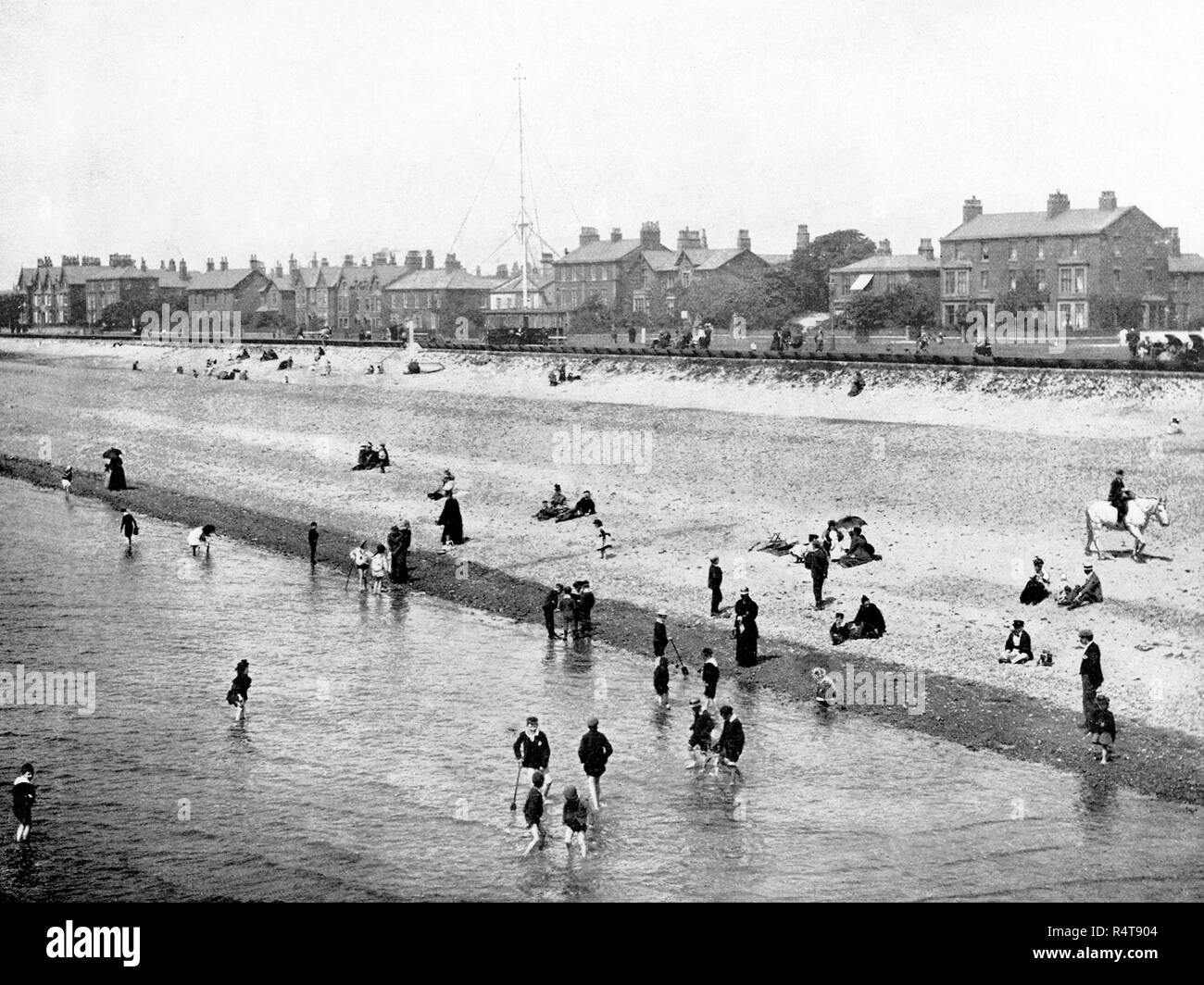 Lytham St Annes beach early 1900s Stock Photo