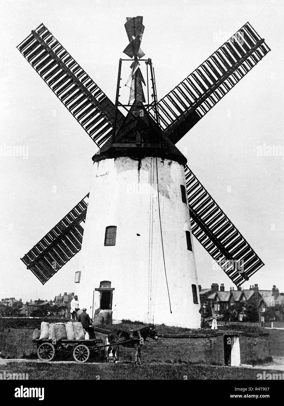 Windmill, Lytham St Annes early 1900s Stock Photo