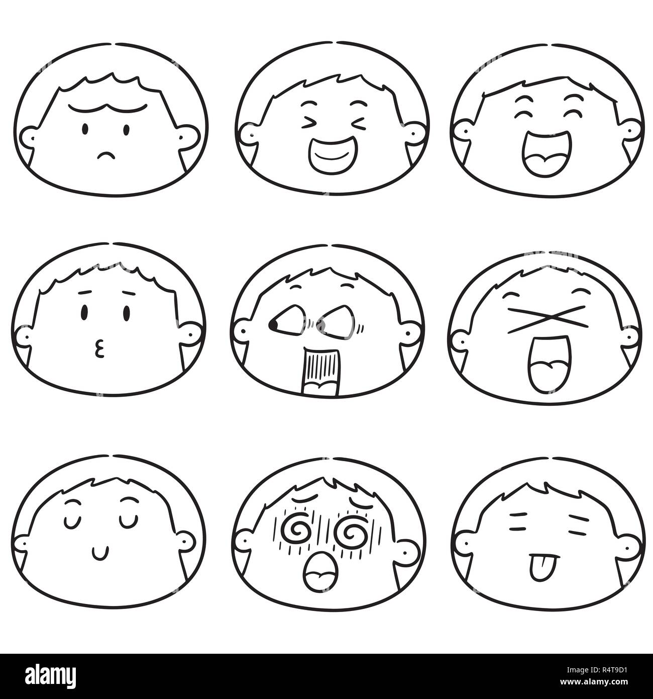 vector set of cartoon face Stock Vector Image & Art - Alamy