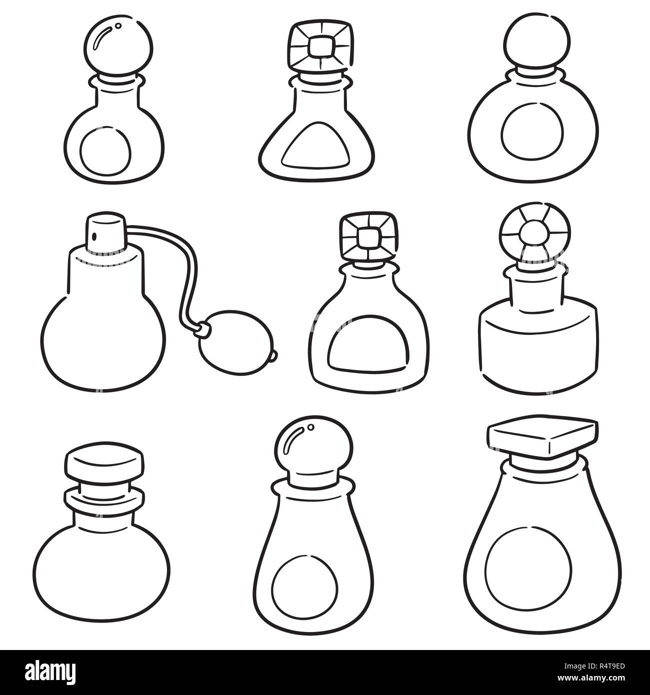 vector set of perfume bottle Stock Vector Image & Art - Alamy