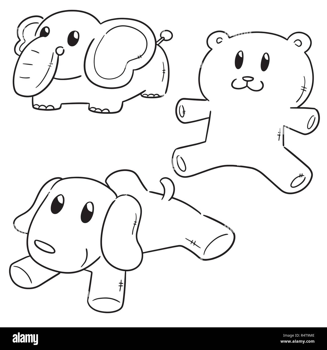 Stuffed Animal Clipart Black And White