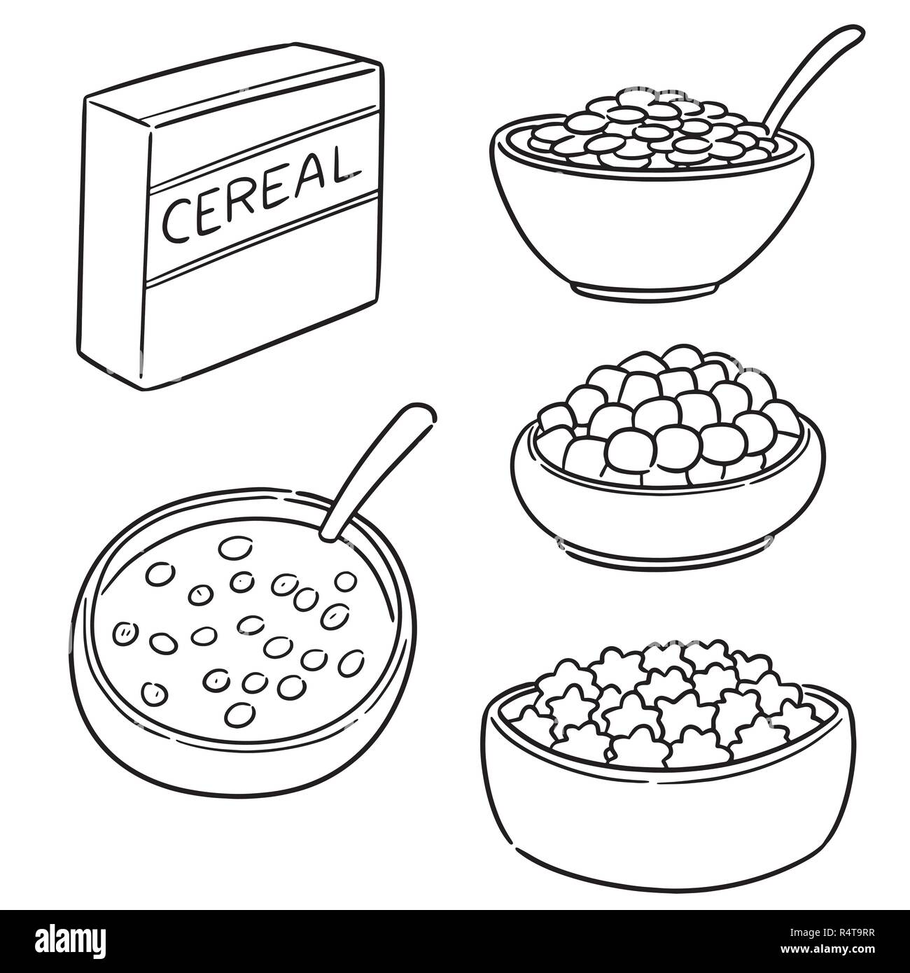 vector set of cereal Stock Vector Image & Art Alamy