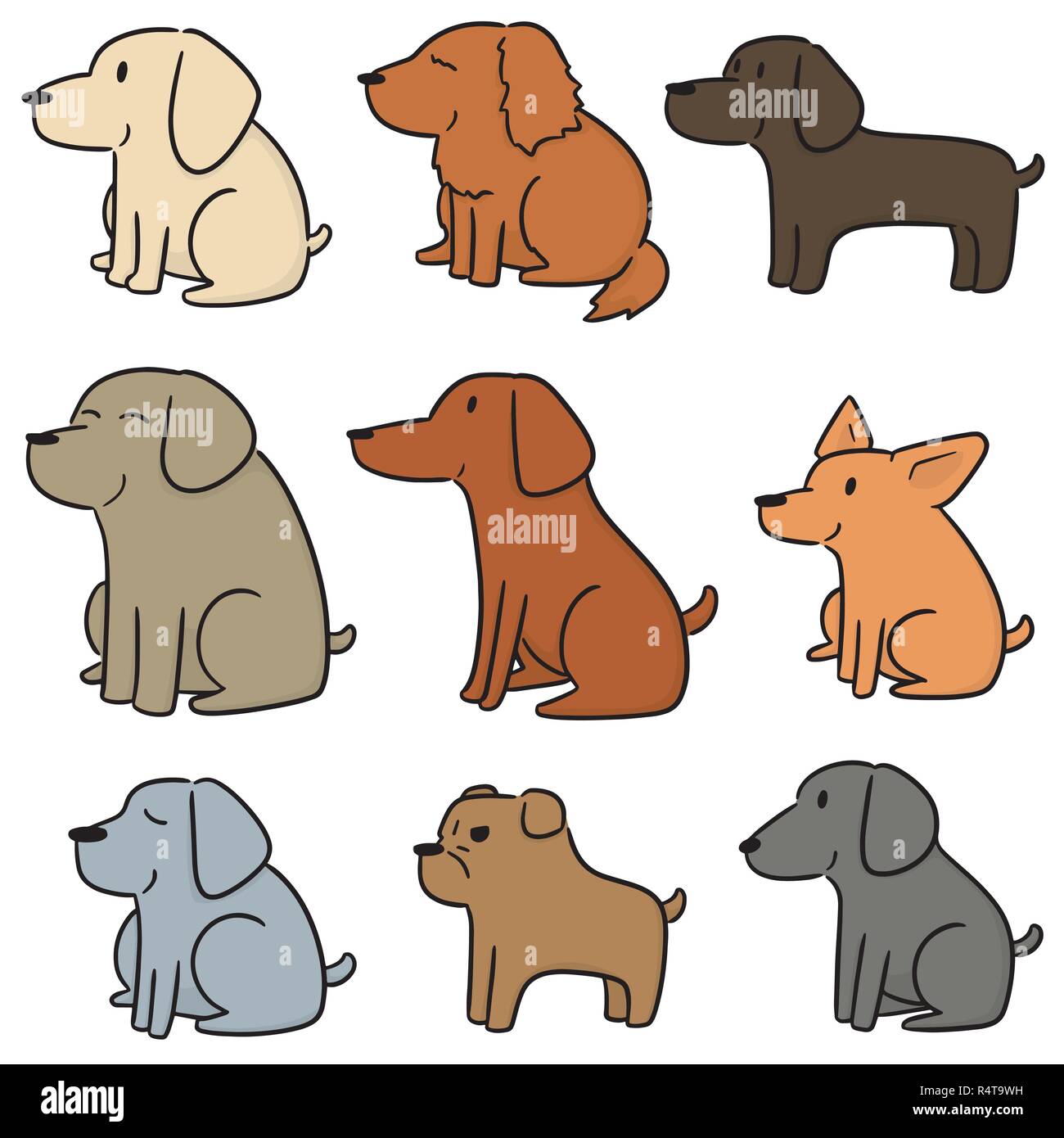 vector set of dog Stock Vector Image & Art - Alamy