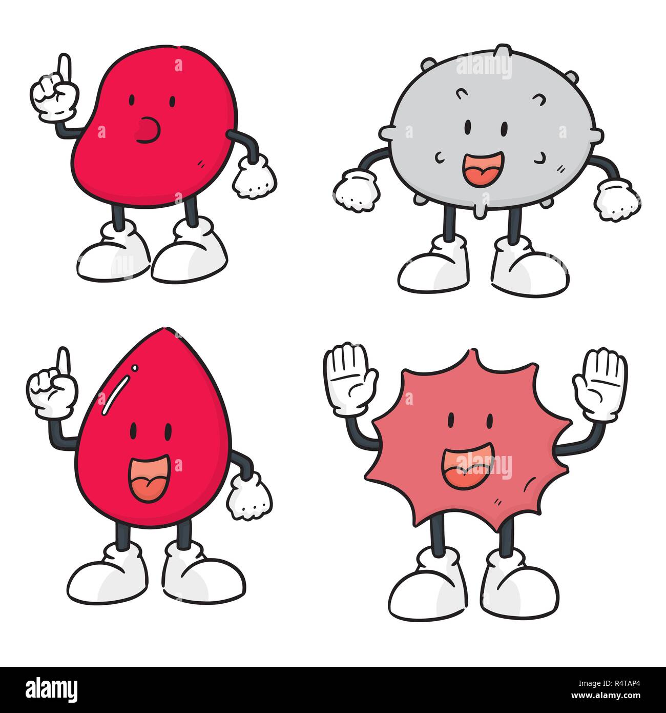 Cartoon Illustration White Blood Cell Stock Photos & Cartoon