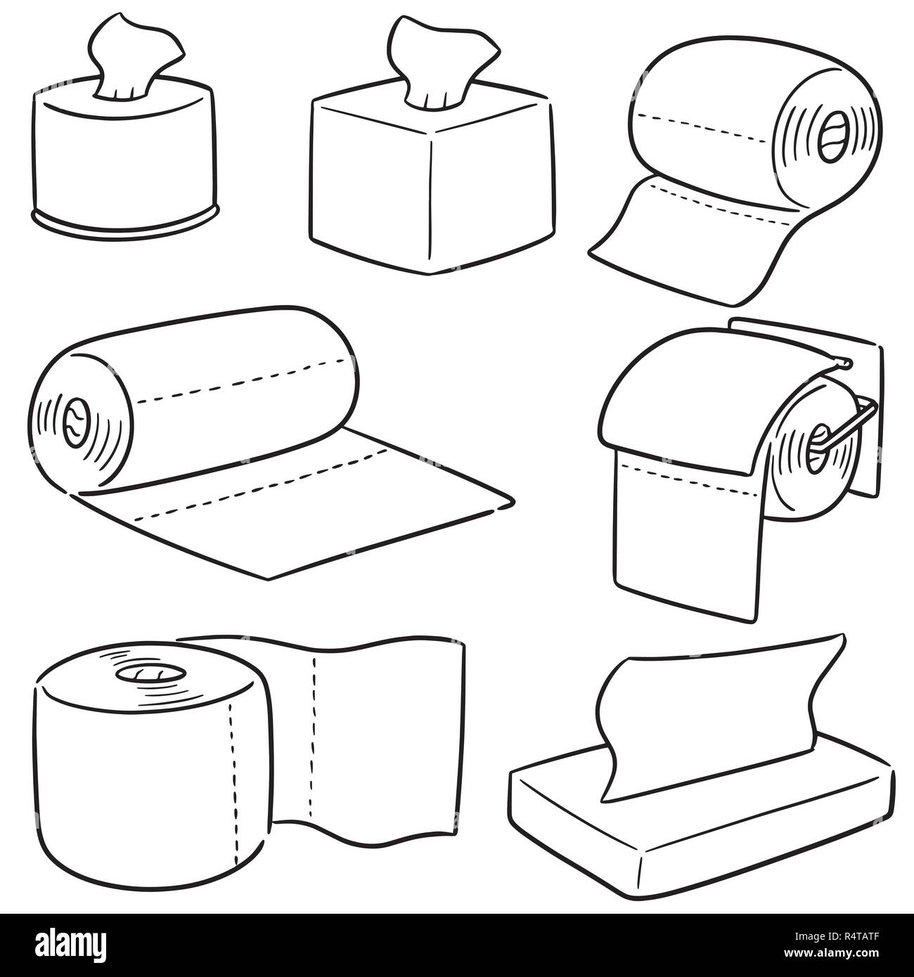 vector set of tissue papers Stock Vector