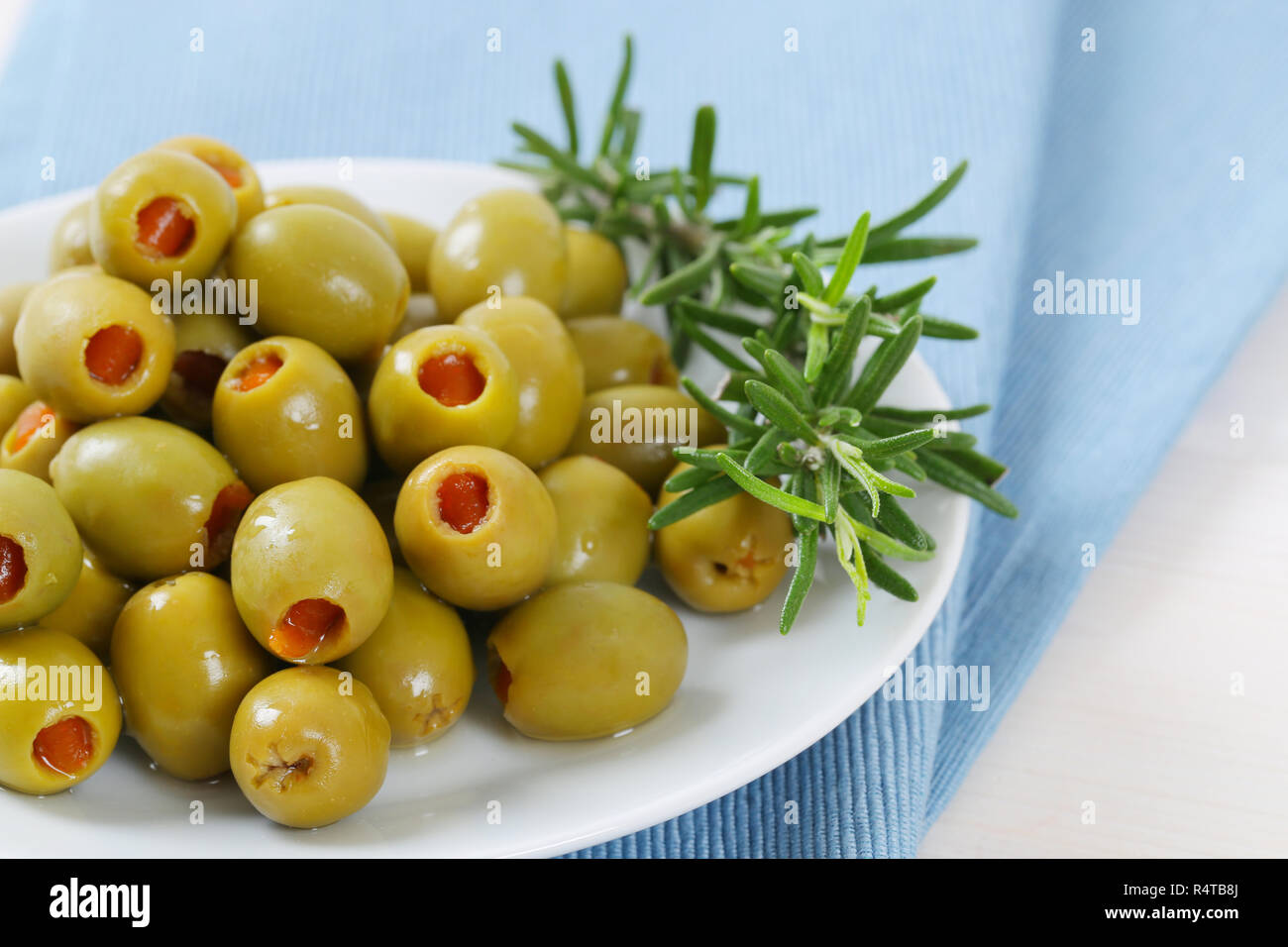 stuffed green olives Stock Photo Alamy