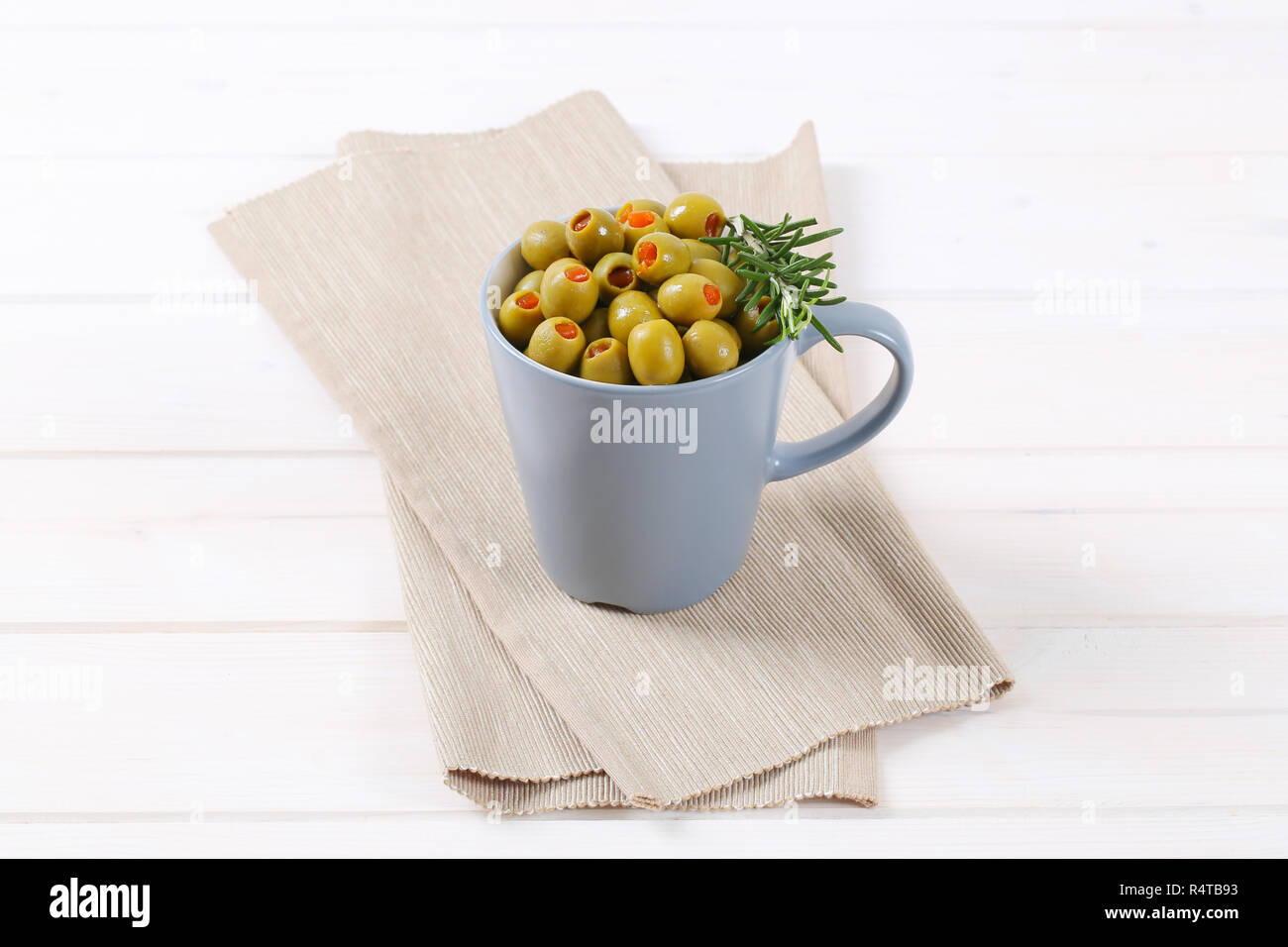 stuffed green olives Stock Photo Alamy