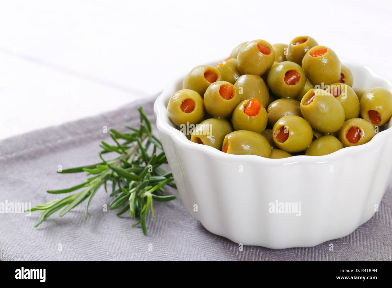 stuffed green olives Stock Photo Alamy