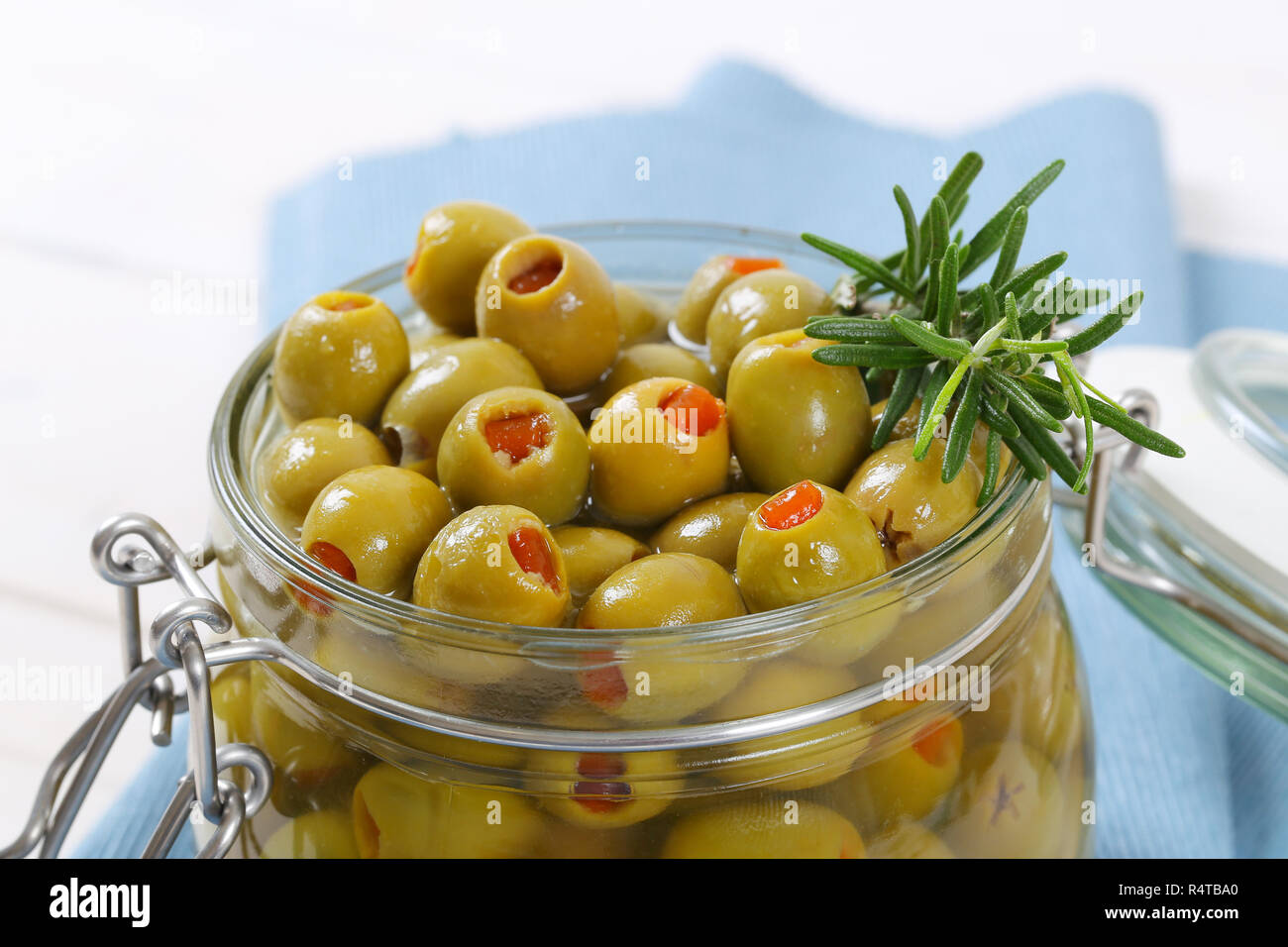 stuffed green olives Stock Photo Alamy