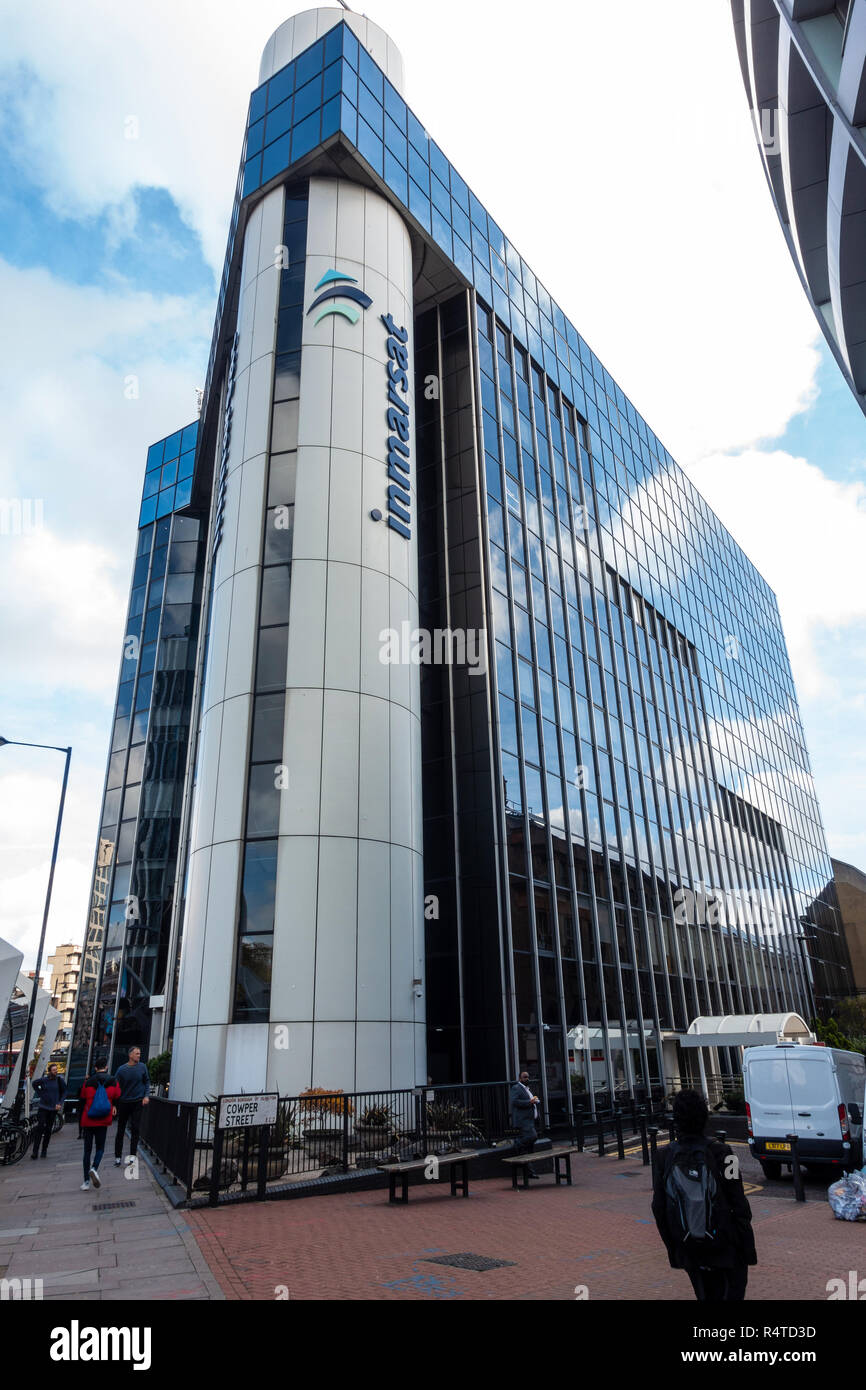 The Inmarsat Office at 99 City Road on the Old Street Roundabout, the Silicon Roundabout in London, UK. Stock Photo