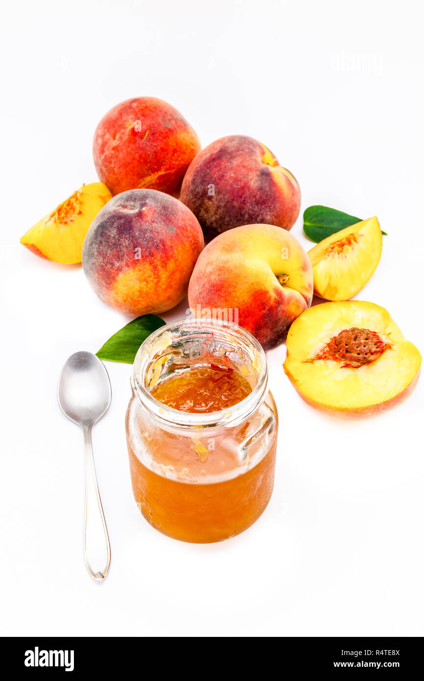 Peaches and Jam Stock Photo Alamy
