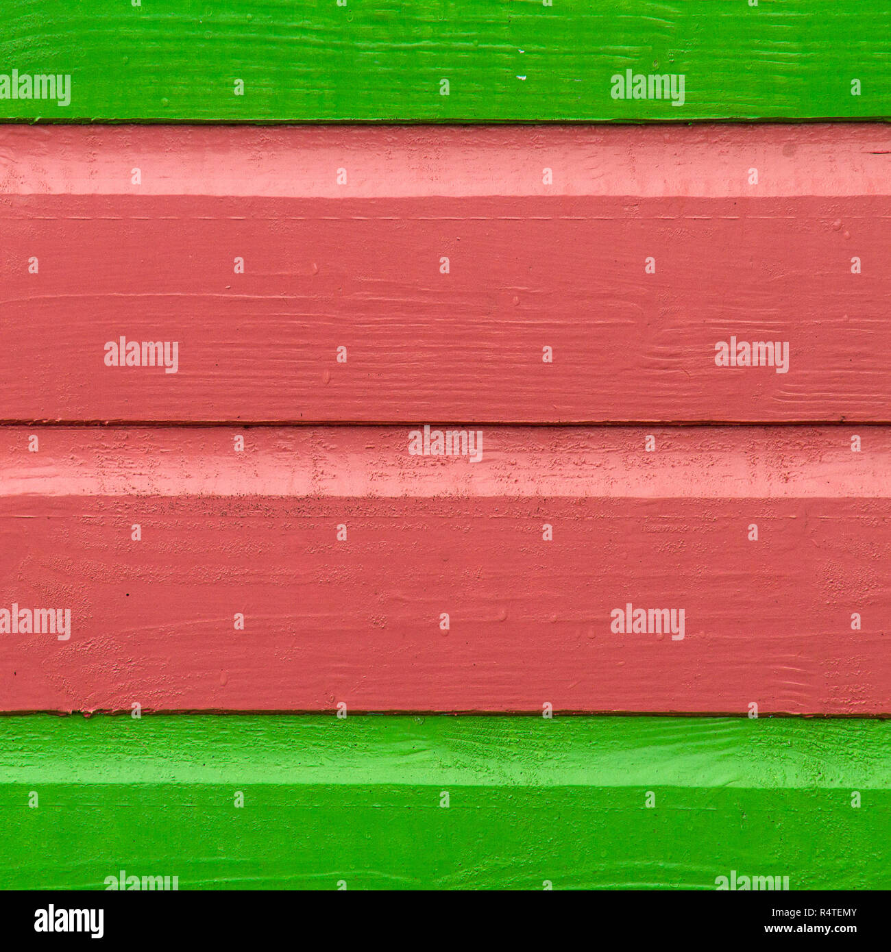A close-up view of a colourfully painted shed in Littlehampton, West Sussex Stock Photo