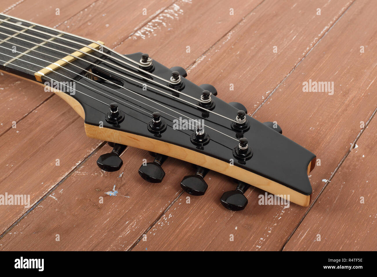 Musical instrument headstock peghead neck tuning peg 8 string guitar