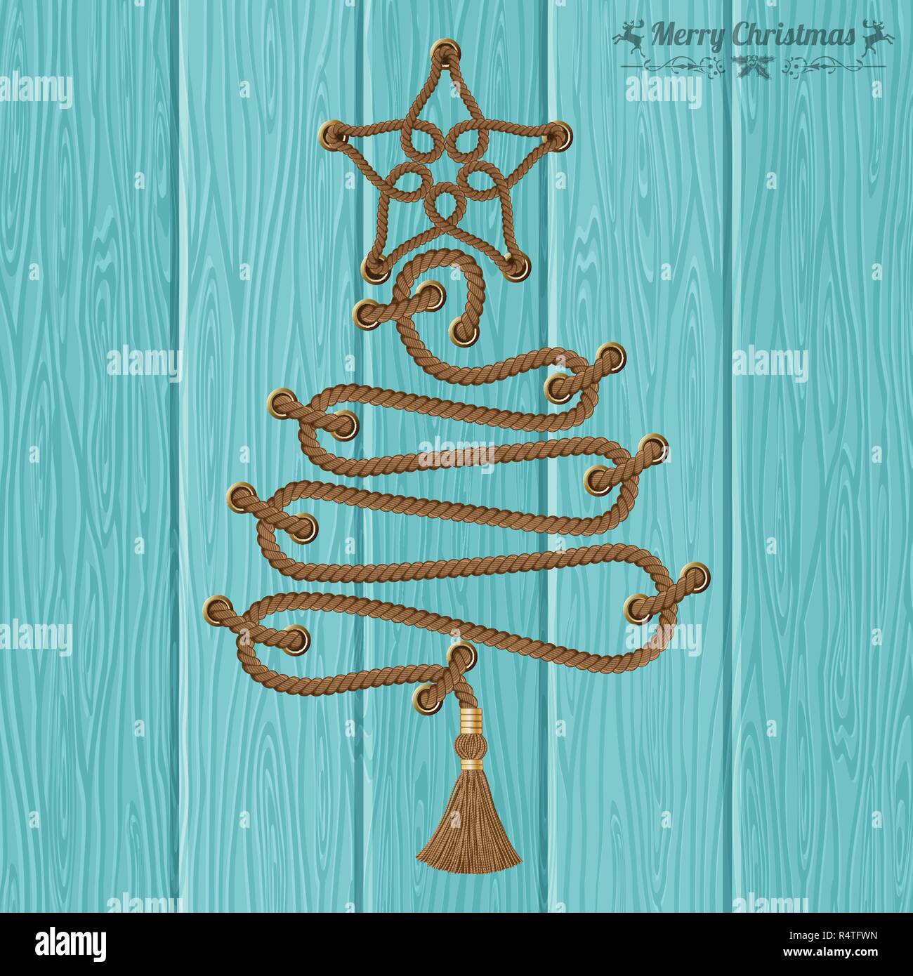 Christmas Tree from Ropes Stock Vector Image & Art - Alamy